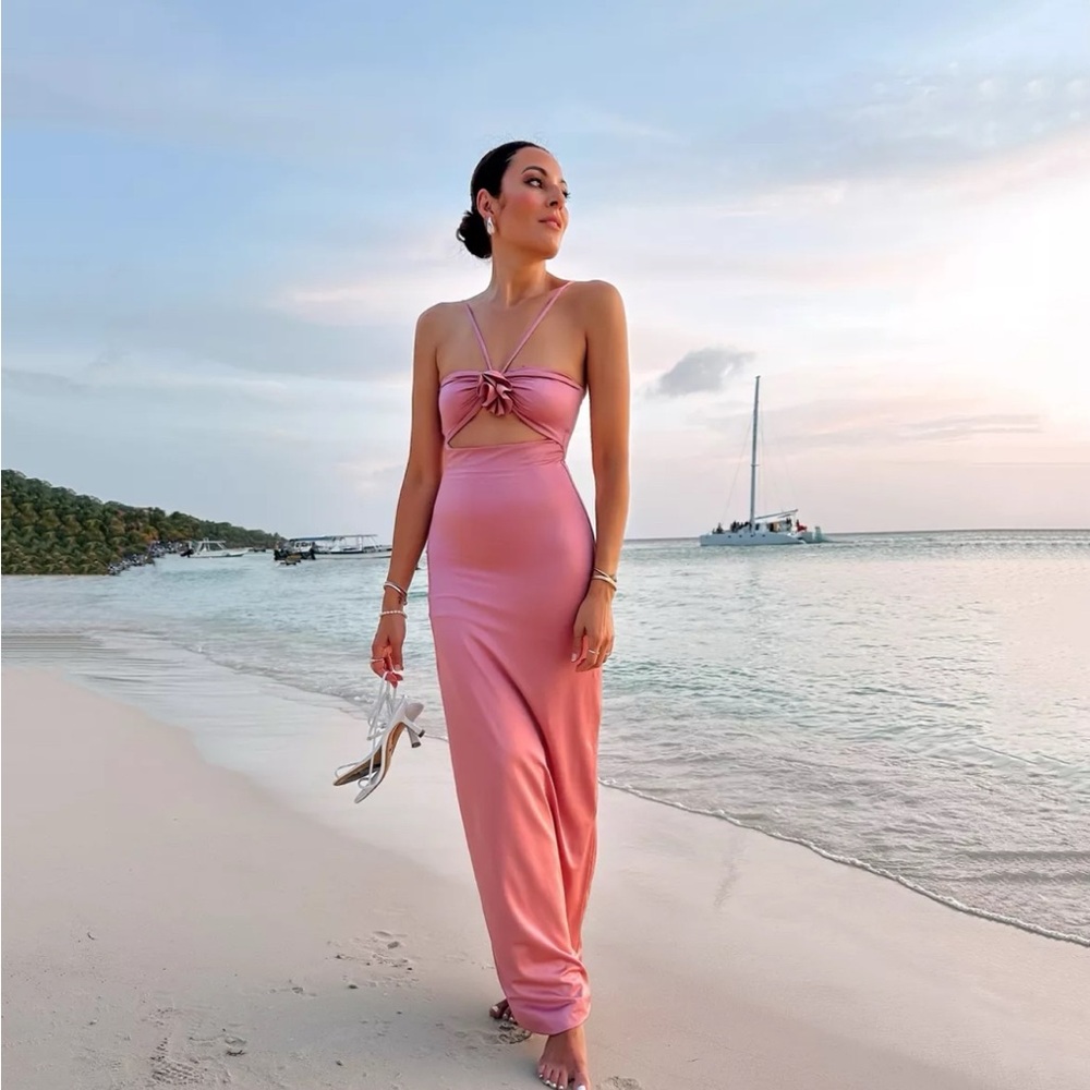 Maygel Coronel Cenit Dress Coral